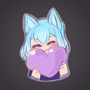 kitty with heart