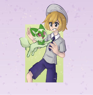 Trainer!Vesper and sprigatito